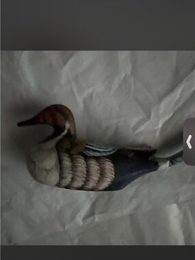Hand-Painted Decorative all wood Bird Figurine - Multicolor